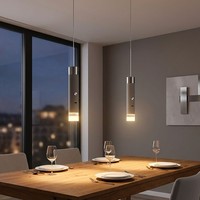 2X LED HäNgeleuchte Pendelleuchte Esszimmerleuchte Touch Sand Metall H 120 Cm