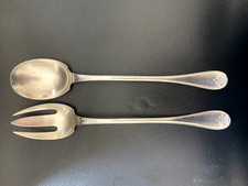 SET COUVERTS DE SERVICE SALADE Métal argenté CHRISTOFLE Modèle Empire Malmaison
