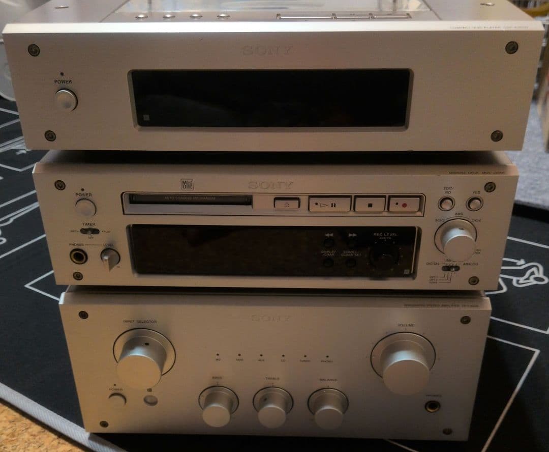 SONY TA-F5000 CDP-X3000 アンプ CDデッキ セット Sony CDP-X3000 MDS-J3000 TA-F3000 ES Hi-Fi System CD MD Amplifier