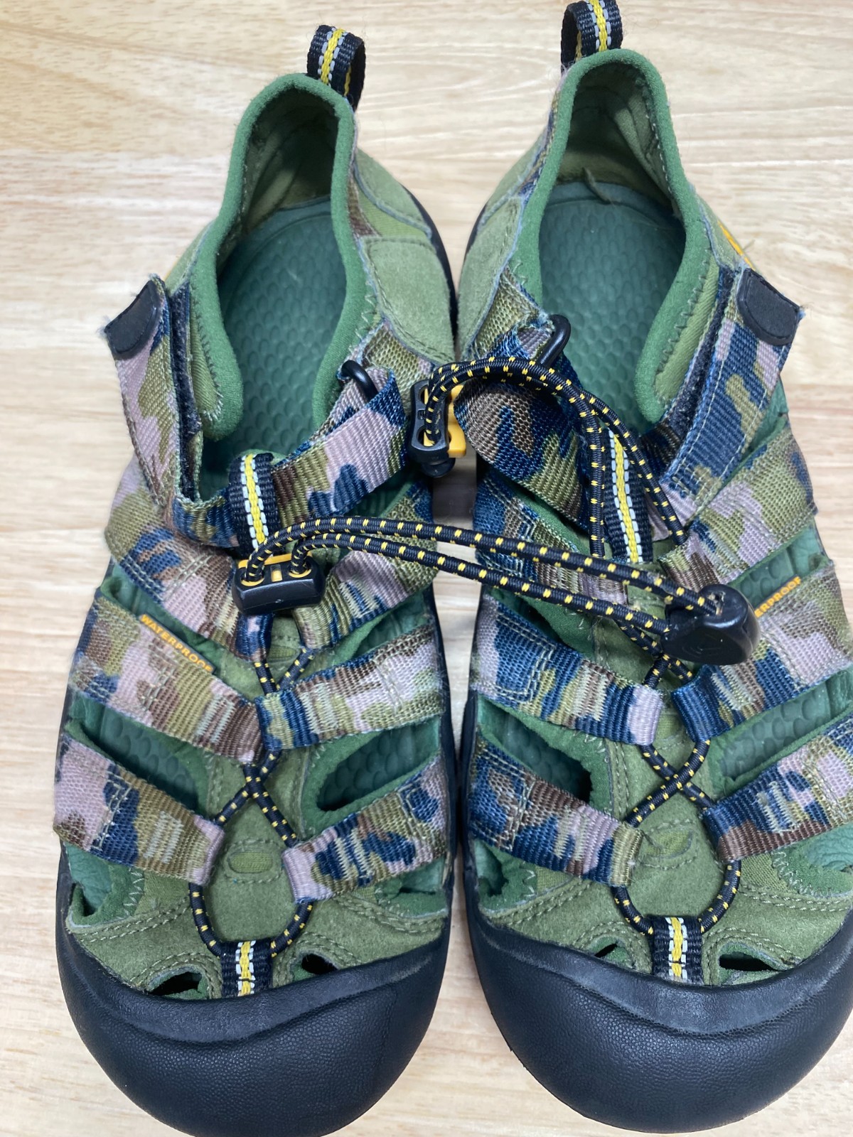 Sandali Keen US 5 EU 38 verdi mimetici Newport H2 impermeabili trail 1006539