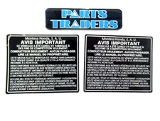 OEM Genuine Honda Montesa Cota 4RT Warning Decal/Sticker (Set of 2)