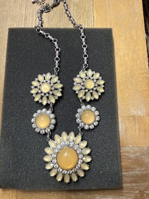 Gorgeous Lia Sophia CHRISTINA'S JOY Statement Necklace, Yellow, 18-21'', NWT 