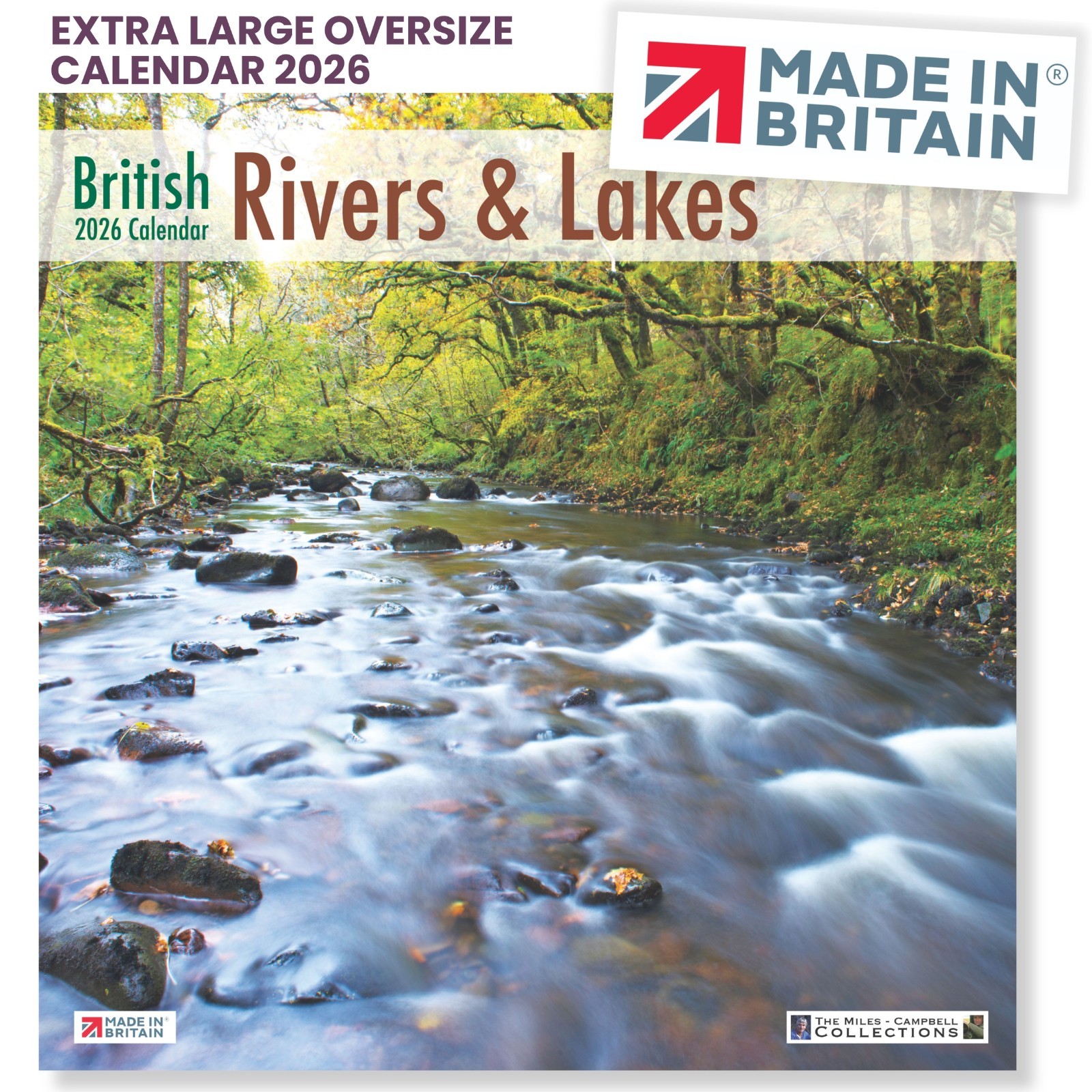 British Rivers & Lakes Official Large 2026 Calendar MADE IN BRITAIN®