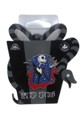 Jack Skellington Nightmare Before Christmas Passholder Pin Red Bow Limited New