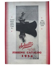 RARE 1934 Schultz Hardware Nassau St Fishing Tackle Reels Rods Baits  Catalog