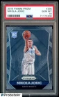 #2 2015-16 Panini Prizm #335 Nikola Jokic Denver Nuggets RC Rookie PSA 10