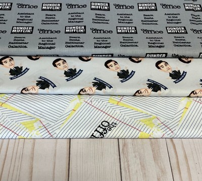 Fabric The Office TV Show Assorted Prints Patterns 100% Cotton Quilt Sold BTY
