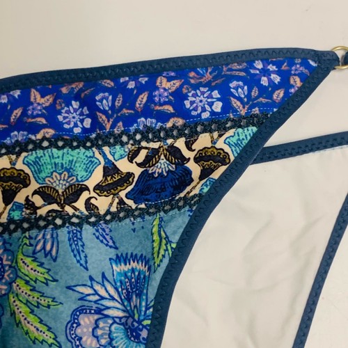 BOTEH Elektra Ladies Blue Pattern Polyamide Bikini Lizzy Tie Side Bottoms S NEW - Picture 17 of 23
