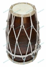Musical Rope Dholak Sheesham Indian Folk Traditional Instrument With Cover