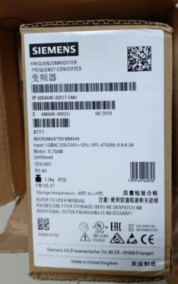 6SE6 440-2UC17-5AA1 NEW SIEMENS 6SE6440-2UC17-5AA1 MICROMASTER 440 Inverter
