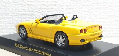 Kyosho 1/64 FERRARI 550 BARCHETTA PININFARINA YELLOW diecast car