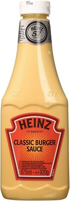 Heinz Salsa Classic Burger Sauce,Cremige Senfsauce mit Dill Geschmack,875ml