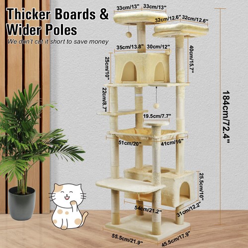 VaKa Cat Tree Tower Scratching Post Scratcher Condo House Bed Toy Furniture Au - Picture 16 of 16