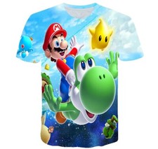 Super Mario t shirt cloth kids boy girl top 140cm