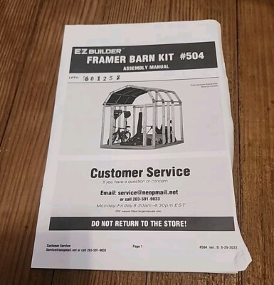 EZ Builder Outdoor Storage Shed Instant Framer Kit Barn Style #504