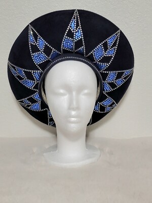 RARE VTG Lady Liberty Jack McConnell Navy Blue Rhinestone  display picture 1