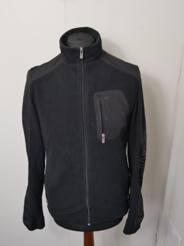 Calvin Klein Knitted Full Zip Jumper Sweatshirt Logo Size Small S (B2297) - 第 1/7 張圖片