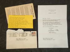 1977 President Jimmy Carter White House Landon Kite House Staffer Letter