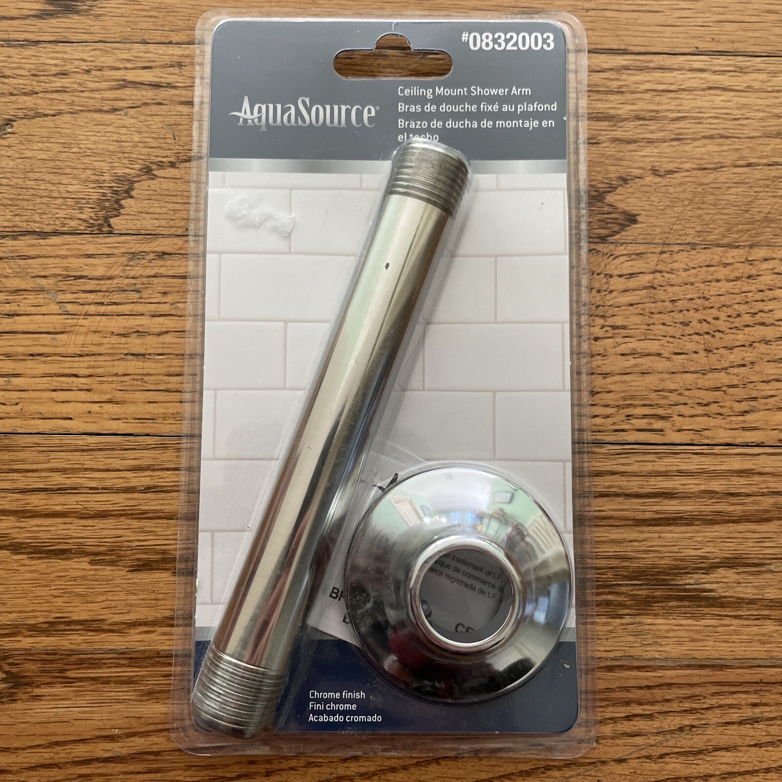 AquaSource Ceiling Mount Shower Arm Chrome Finish 0832003 eBay