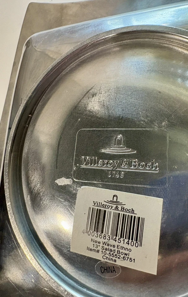 Frutero cuadrado para servir ensaladas Villeroy & Bosch nueva ola étnico Art Deco metal Foto 2 de 4