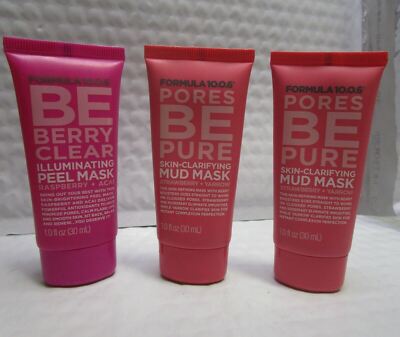 FORMULA 10.0.6 Illuminating Peel Mask & 2  Pores Be Pure Clarifying MudMask 1oz