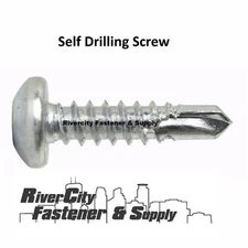 (2000) #6 x 3/4  Phillips Pan Head Self Drilling Tek Screws Zinc Plated  
