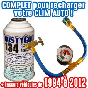 Kit Complet Recharge De Gaz Frostycool 134 Clim Voiture Auto R134a Ebay