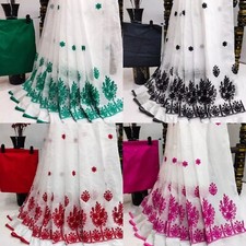 Women's Chanderi Silk saree with Separate blouse Piece