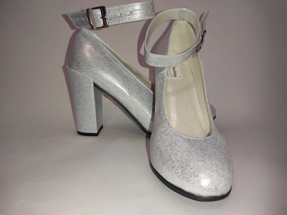 Zapatos de Salón Plata Tacones 11cm Talla 40 41 42 43 44 45 46 47 Bolingier - Imagen 2 de 4