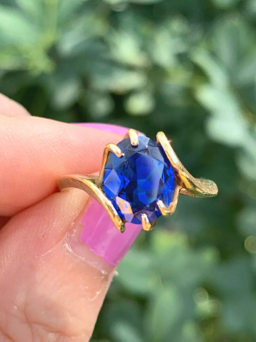 Cobalt blue spinel ring deals
