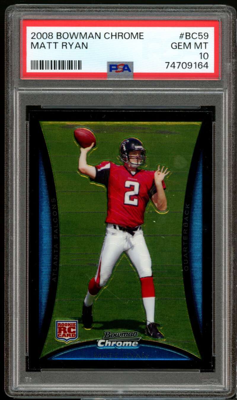 Matt Ryan Rookie Card 2008 Bowman Chrome #BC59 PSA 10