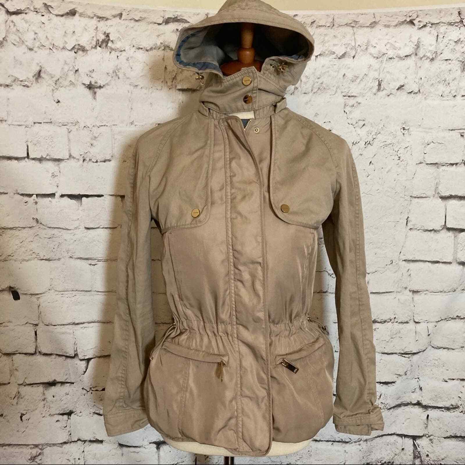 Zara Basic Utility Jacket Womens Size Small Hoode… - image 1