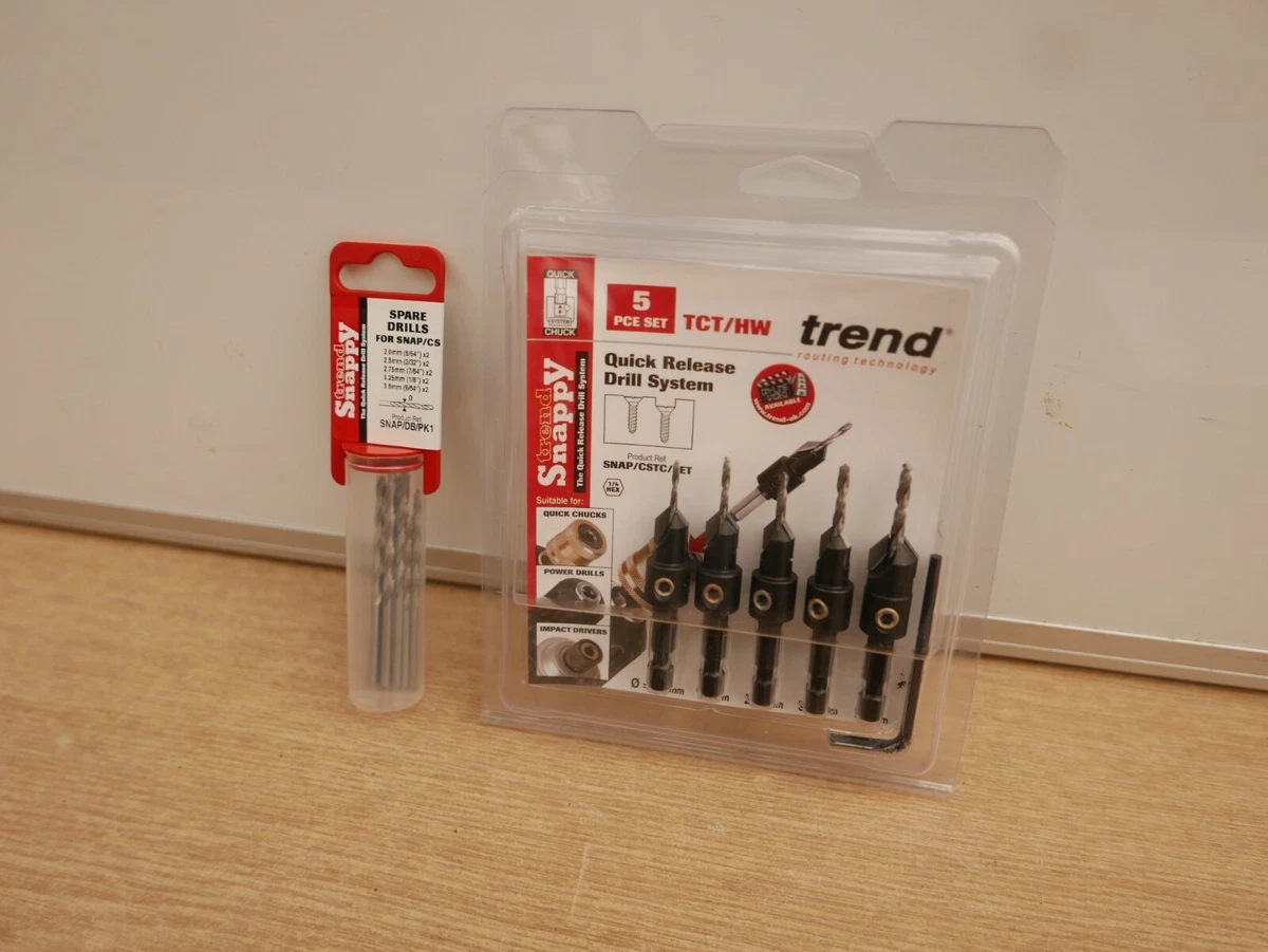 TREND 5PCE DRILL COUNTERSINK SET TCT 1 4