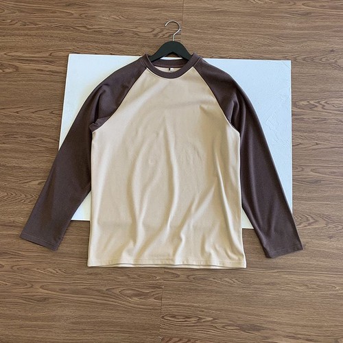 Herren Retro Patchwork Kontrast Raglanärmel Rundhals Langarm T-Shirt - Bild 28 von 29