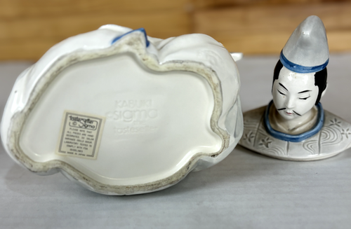 Vintage Kabuki Sigma Tastesetter Japanese Figurine Lidded Jars Musicians - Picture 11 of 19