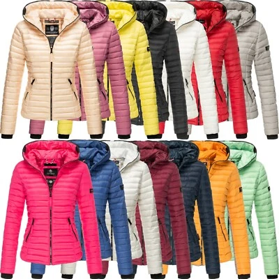 Damen Übergangsjacke Steppjacke stepp gesteppt Frühling leichte Jacke Kapuze - Bild 1 von 4