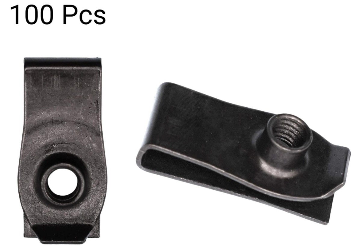 100 Dadi A U Estrusi M6-1.0 - Compatibili GM 11515478 - Per Pannelli 0.8-4mm - Foto 2
