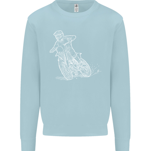 Motocross Bike Line Drawing Dirt bike MotoX Kids Sweatshirt Jumper - Picture 63 of 92