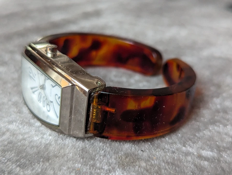 Vernier Women's Silver Tone Quartz Watch With Translucent Resin Spring Bands - Image 4 of 4