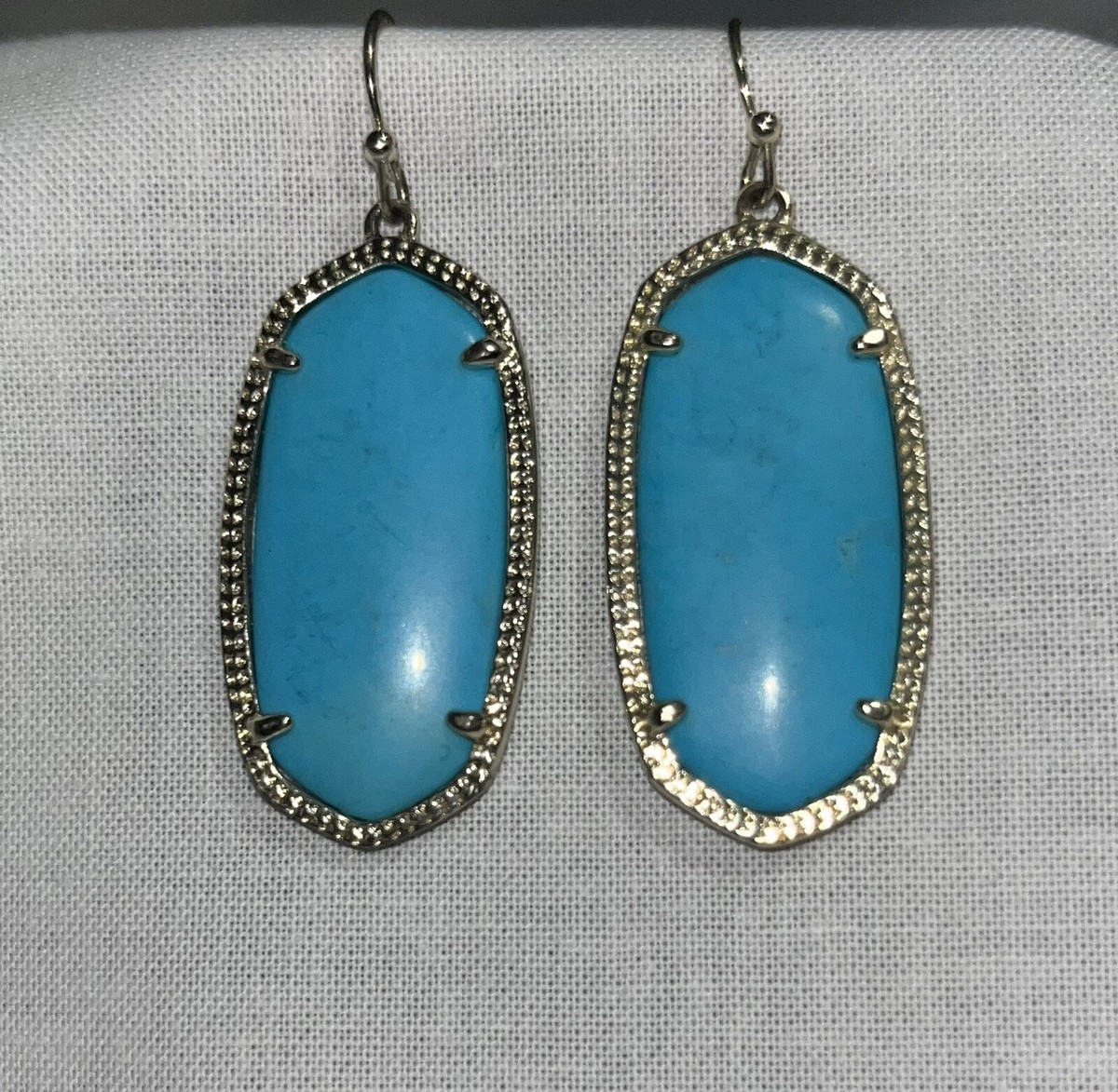 Kendra Scott Elle Turquoise Stone Gold Tone Drop Pre