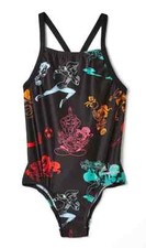 Girl's Adidas Disney Black One Piece Swimsuit. Size 14. NWT, RRP 69.90.