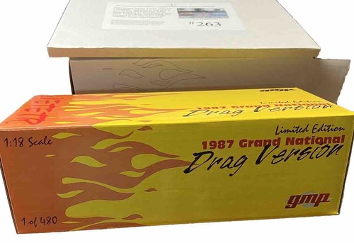GMP 1:18 ‘87 BUICK GRAND NATIONAL DRAG VERSION YELLOW W/LITHOGRAPH NEW #8104A - Picture 4 of 7