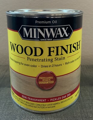 Minwax Pickled Oak 260 Oil-Based Wood Stain Finish 1 Qt Interior Discontinued