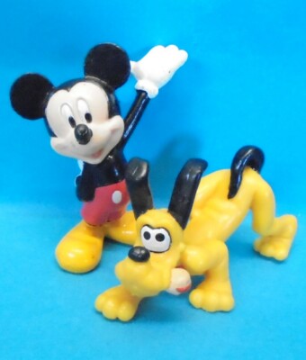 2 Figuren : MICKY MAUS winkend + PLUTO mit Hot-Dog im Maul Applause