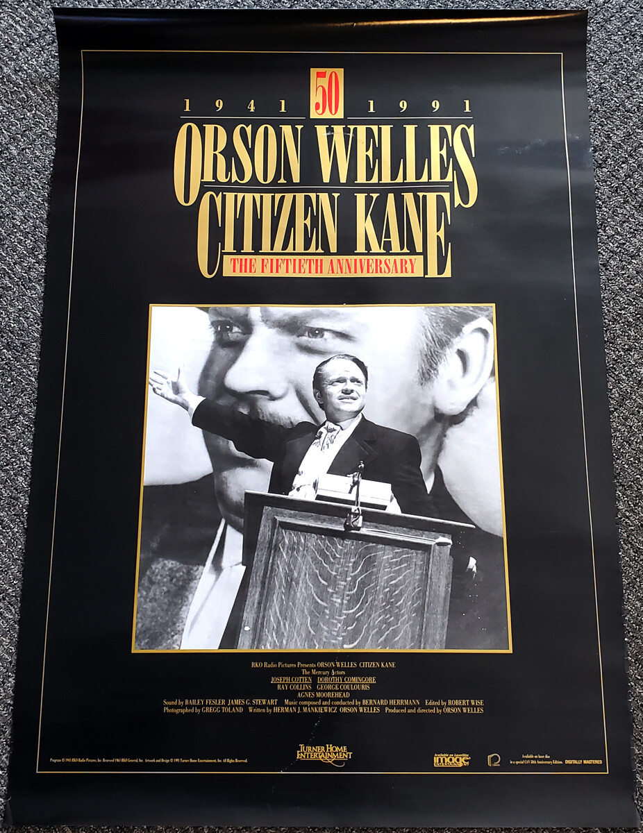 CITIZEN KANE 50th Anniversary 1941-1991 Vintage Original 27x40