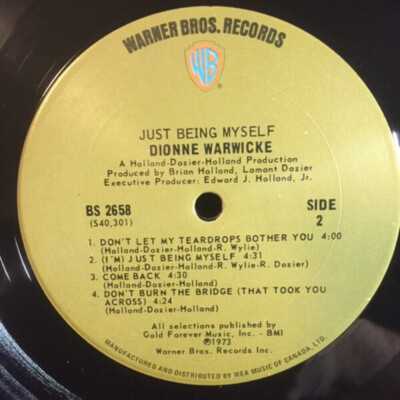 洋楽 Dionne Warwick / Just Being Myself (LP) Dionne Warwicke – Just Being Myself – Vinyl (LP, Album