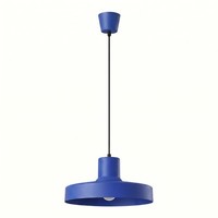 Pendelleuchte Stahl Ultramarin E27 Wohnzimmer KüChe Ø 35 Cm HäNgelampe Esstisch