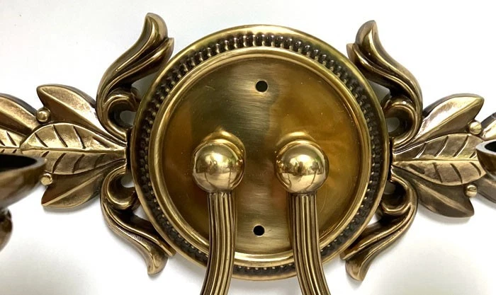 DE COLECCIÓN HINKLEY MONTAJE EN PARED 2 LÁMPARA APLIQUE LATÓN ART DECO Foto 4 de 4