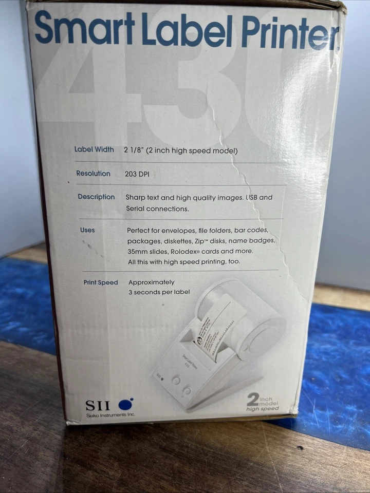 NEW Seiko Instruments SLP430 Smart Thermal Label Printer 2” Model High Speed - Image 2 of 4