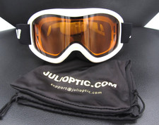 Juli Max Ski Goggles White w/ Amber Lens Adjustable Straps w/Bag